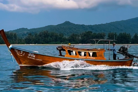 Van Krabi/Ao Nang: Luxe privé longtailbootPhi Phi Eilanden Privé Hele Dag Lange Staart Boot Tour