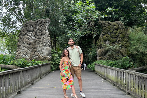Bali Ubud Tour Monkey Forest, Waterfall, Temple & Rice Field Private Tour With Entrance Fee Tickets