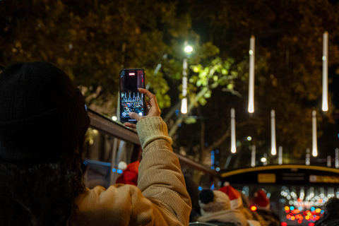 Barcelona: passeio de autocarro aberto com luzes de Natal20h30 Passeio de Natal Espanhol