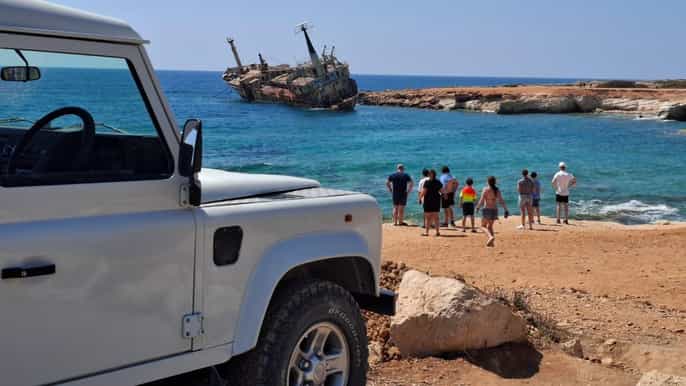 Pafos :Safari de jipe em Akamas com cruzeiro à Lagoa Azul
