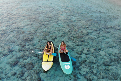 Sunrise stand up paddle board include drone shoot