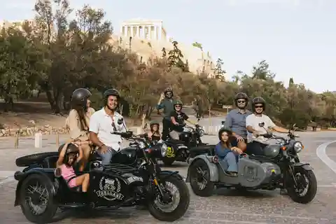 VIP Round of Acropolis in a Vintage Motorcycle Sidecar