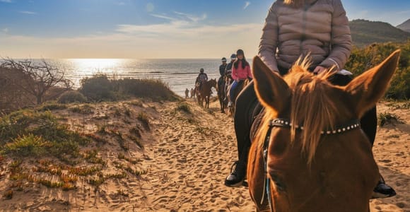 Alghero: horseback riding for experts in Lake Baratz