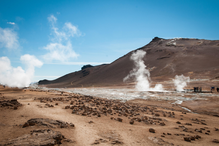 Mývatn, Cratères, Champs de lave, Sources d&#039;eau chaude, Goðafoss &amp; DéjeunerAkureyri : Lac Mývatn et chute d&#039;eau Goðafoss avec déjeuner