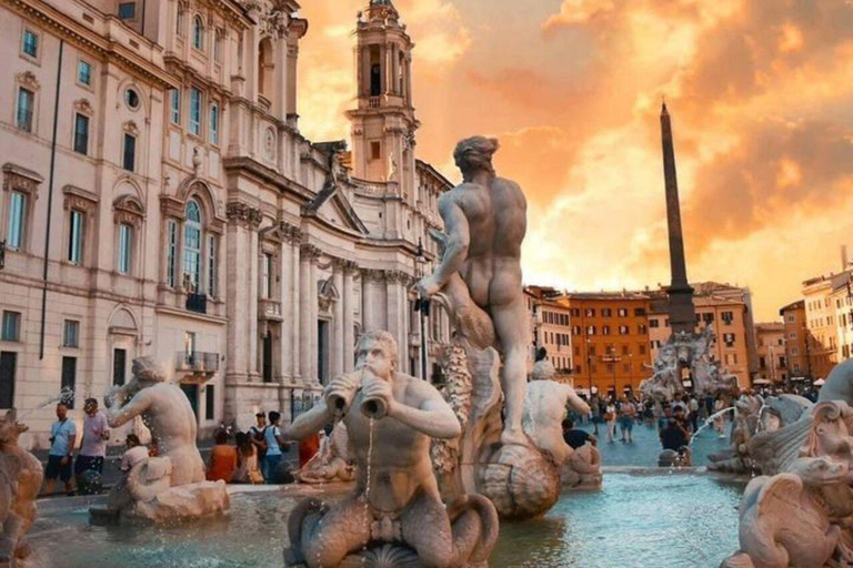 Rome: City Golf Cart Tour at Night With Free Pickup