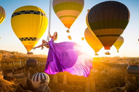 Cappadoce : Prendre une photo avec Swing lors d'une vue en montgolfière