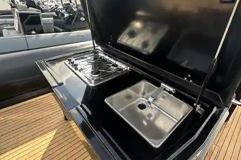 SUNSET APERITIF IN AN INFLATABLE BOAT