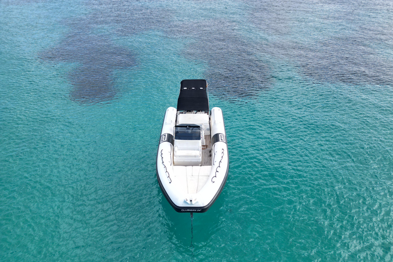 San Antonio: Experiência em barco privado, com paddle surf e snorkelSan Antonio: Experiência de barco privado com paddle surf e mergulho com snorkel