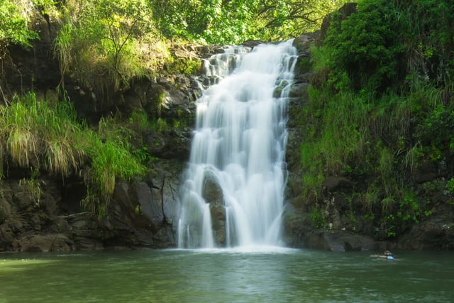 Oahu: Komplette Insel Tour mit Schwimmen im tropischen Wasserfall