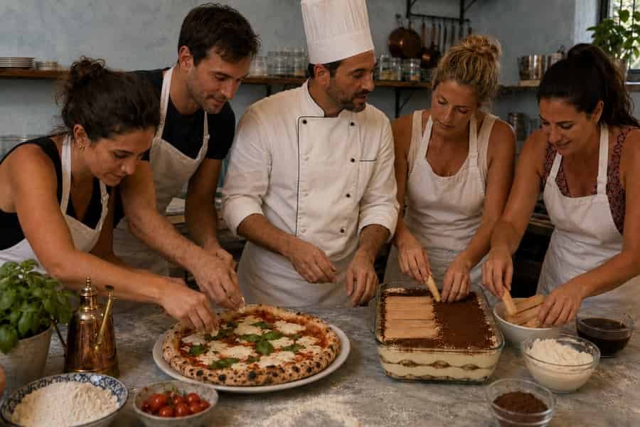 Neapel: Kochkurs für neapolitanische Pizza und Tiramisu. Foto: GetYourGuide Neapel: Kochkurs für neapolitanische Pizza und Tiramisu. Foto: GetYourGuide