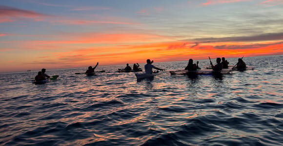 Pula: LED-Lit Kayak Tour from Sunset into a Starry Night