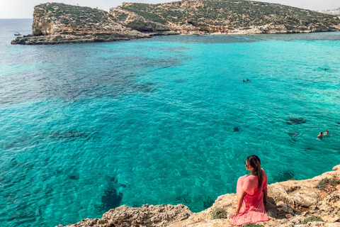 From St. Julian&#039;s: Gozo, Comino, Blue Lagoon by Powerboat