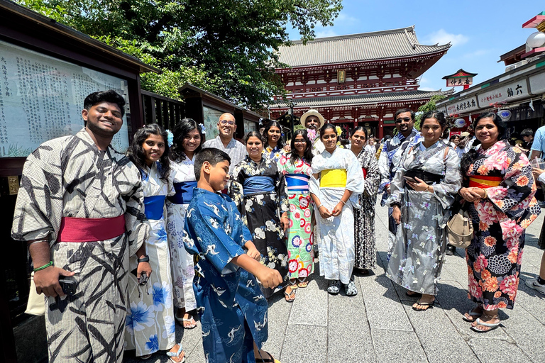 Economical Tokyo Tour by Trains with KIMONO Experience