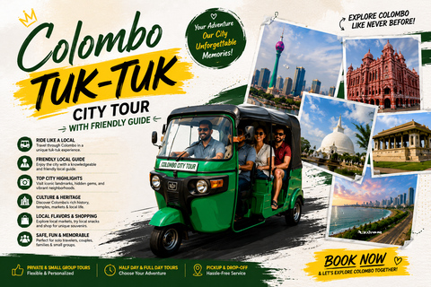Colombo TukTuk City tour with friendly guide