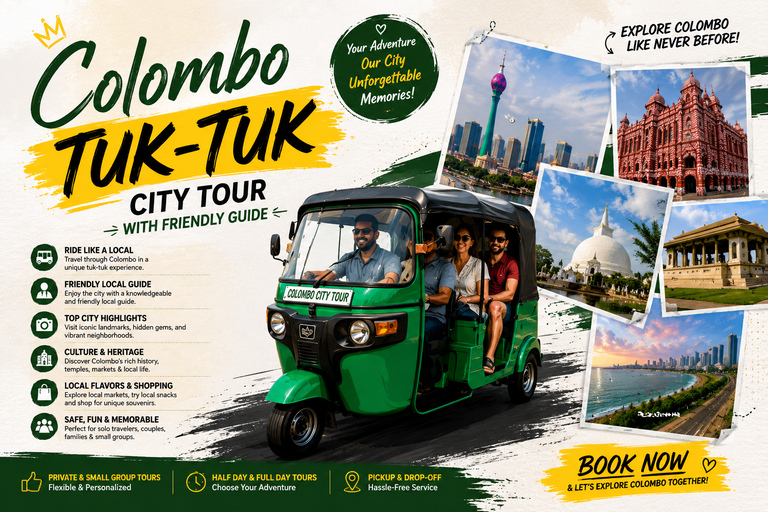 Colombo TukTuk City tour with friendly guide