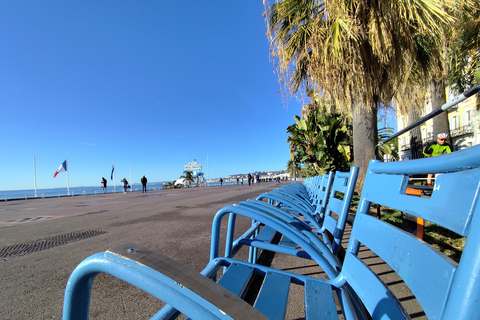 Nizza: tour della città in famiglia in bicicletta Taxi elettrico (4 posti)
