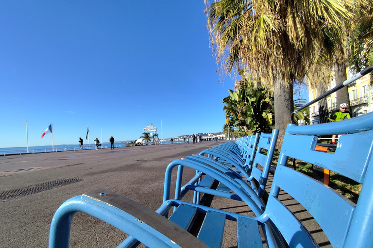 Nizza: tour della città in famiglia in bicicletta Taxi elettrico (4 posti)