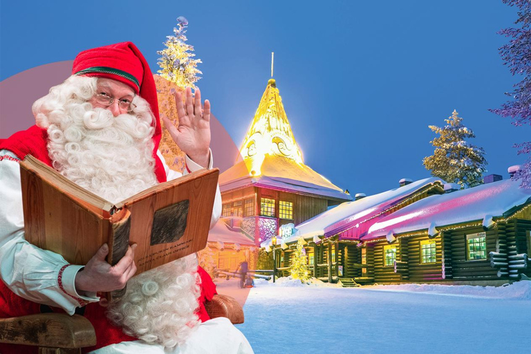 Rovaniemi: Passeio de trenó do Papai Noel, Husky e Rena