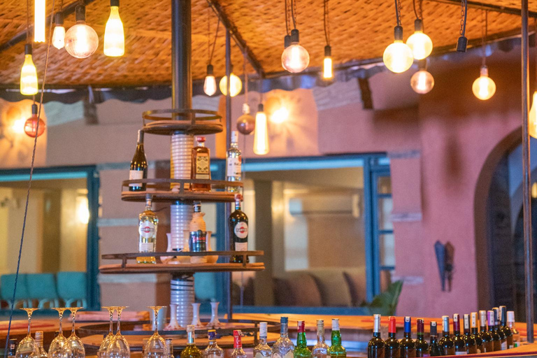 Agadir: Moroccan Wine Tasting Experience with Gourmet Bites Wine tasting and Moroccan food tasting, Gnawa music, with transportation