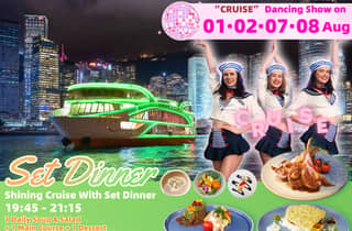 Hongkong: Glanzvolle Bootstour mit Abendessen im Victoria Harbour