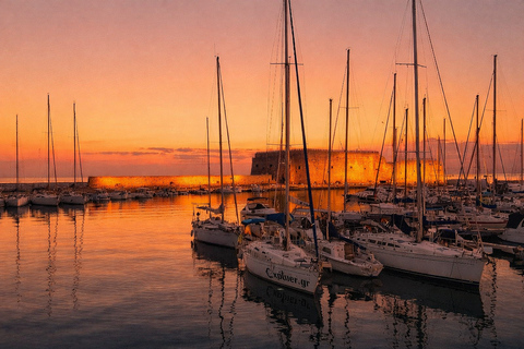 Dine & Wine on a moored Sailboat at Heraklion marina Semi-Private Dining on a moored Sailboat at Heraklion marina