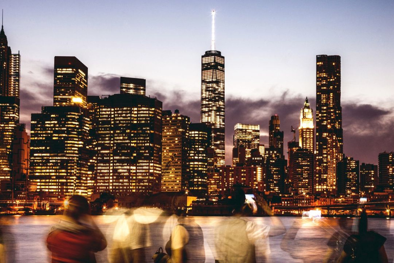 New York: avondrondvaart haven met lichtjes zonder wachten