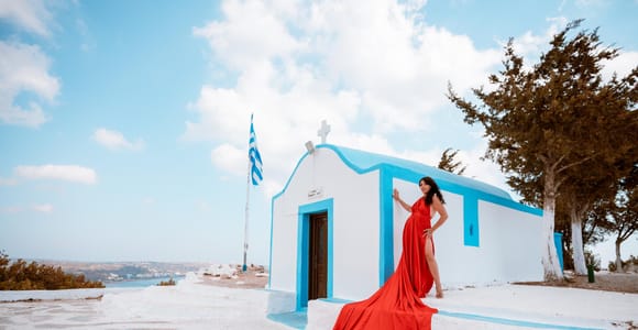 Private Flying Dress Photoshoot in Rhodes