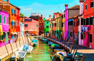 Von Punta Sabbioni, Murano und Burano am Nachmittag
