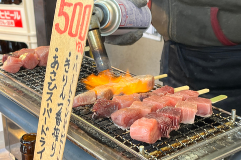 Tokyo: Tour panoramico del mercato del pesce di Tsukiji e dei frutti di mareTokyo: giro turistico e frutti di mare del mercato del pesce di Tsukiji