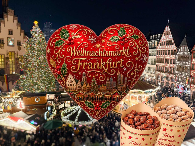 Frankfurt: Christmas Old Town Tour in German & Roasted Almonds