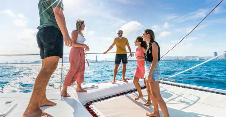 Barcelona: Sunset or Day Catamaran Cruise with Tapa & Drink photo 14