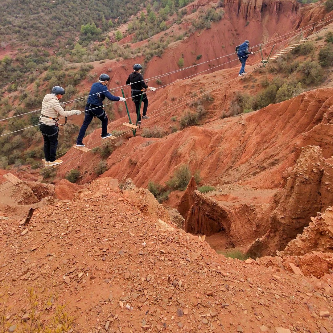 Marrakech-avontuur: tokkelbaan en wandeltocht in het Atlasgebergte