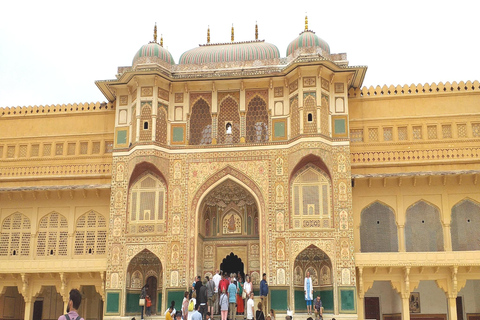 Jaipur: Excursão turística de 1 dia guiada, com tudo incluídoTour com carro particular e guia de turismo