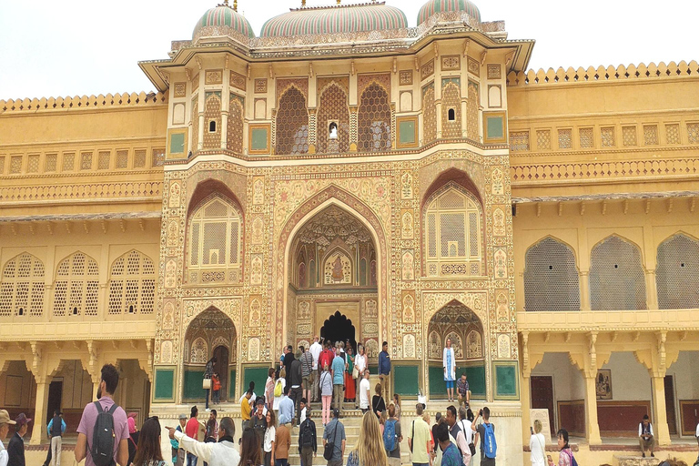 Jaipur: Excursão turística de 1 dia guiada, com tudo incluídoTour com carro particular e guia de turismo