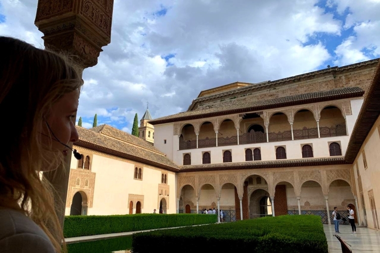 Grenade : Visite guidée de l'Alhambra et des palais Nasrides et billetsPetit tour de Gruop en russe