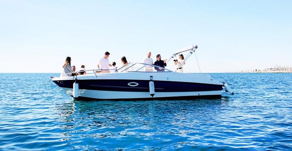 Puerto Banús: Floky Boat Cruise with Snorkeling & Paddle SUP