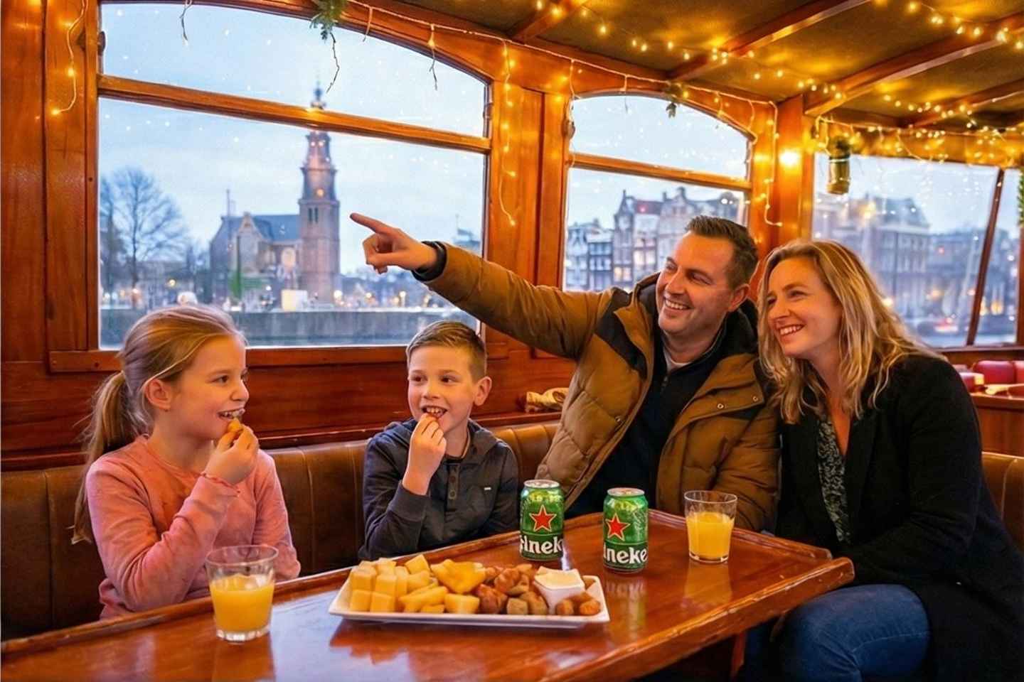 Amsterdam: 90 min Cosy Canal Cruise w. Bar & Snacks on board