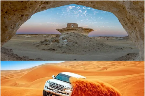 Ganztägige Tour in den Westen von Katar und Wüstensafari mit Abholung