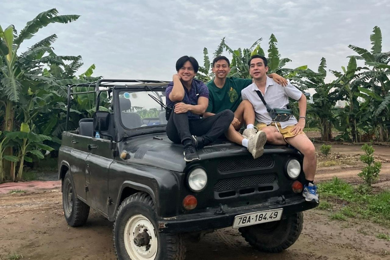 Hanoi City Tour by Vintage Jeep: Train Street & Hidden Gems Hanoi Small Group Jeep tour. Max 6-7 people/group.