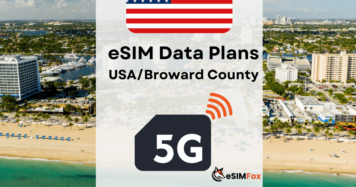 Broward County : eSIM Internet Data Plan för USA 4G/5G | GetYourGuide