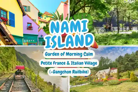 Séoul : L'île de Nami avec le jardin et la Petite France (+ Railbike)