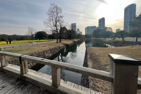 Tóquio : Excursão guiada a pé pelo jardim japonês em Hama RikyuExcursão a pé guiada nos Jardins de Hama Rikyu