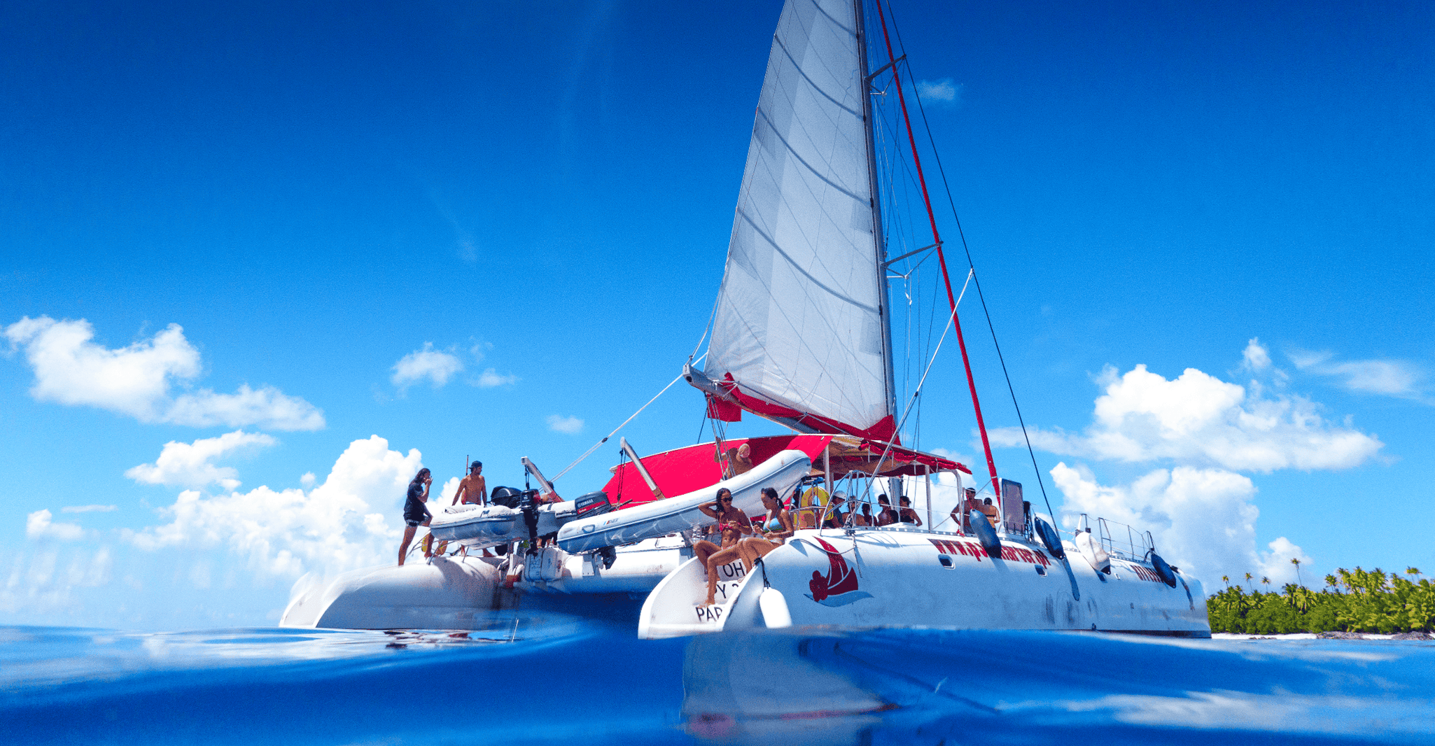 L'île de Tetiaroa en catamaran à voile - de Tahiti - Hizvo