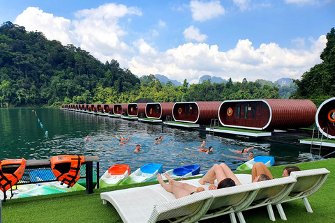 Phuket or Anywhere: Private Boat Cheow Lan Lake>Diamond Cave Option 2: From Krabi with Roundtrip Hotel Transfer