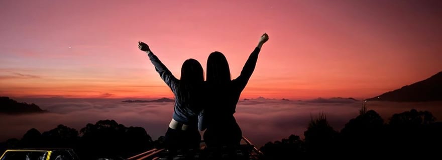 Bali : excursion partagée en jeep au lever du soleil sur le mont Batur avec sources chaudes