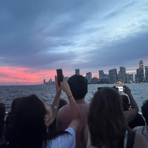 Miami Evening Sunset Cruise Millionaire Homes+Skyline Lights