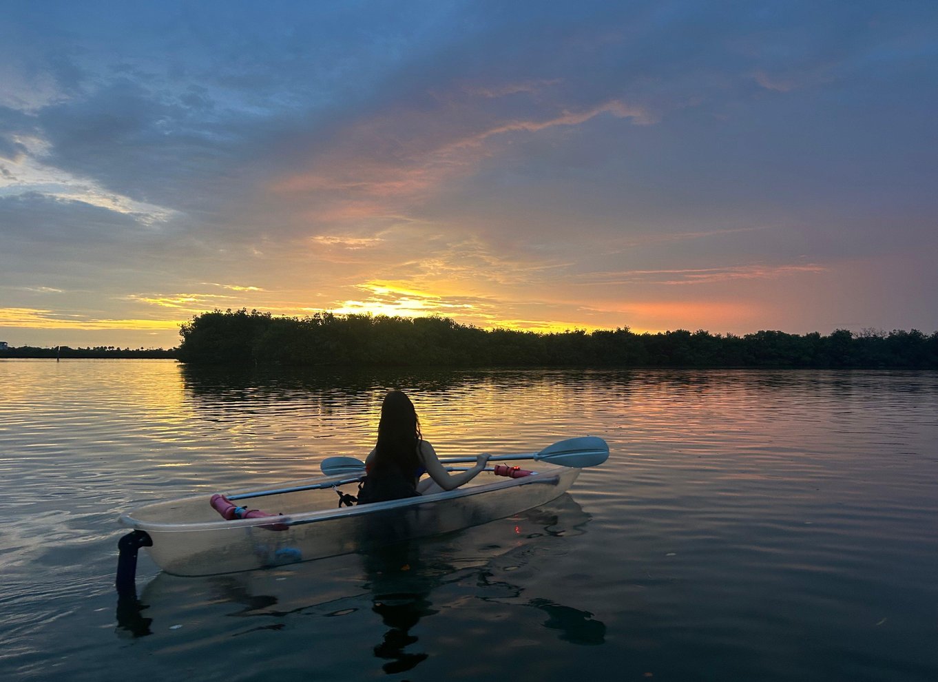 Orlando: Solnedgangstur i klar kajak eller paddleboard i paradis