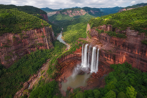 Guizhou: Chishui Danxia Scenic Area Tickets Chishui Waterfall: Shuttle + Elevator + Dome Cinema