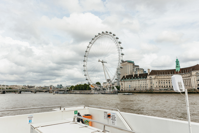 Londres: London Eye, crucero por el río y tour en autobús libres24 horas Big Bus Hop-on Hop-off, crucero por el río y London Eye