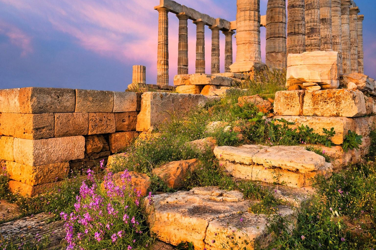 Riviera d&#039;Athènes : Visite du temple de Poséidon et du lac de Vouliagmeni